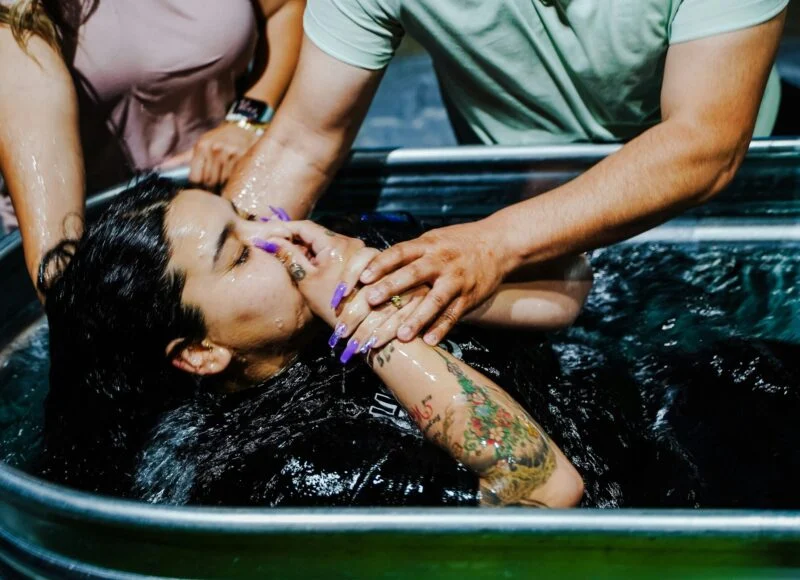 A baptism celebration at Eden Church